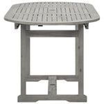 HKH Mesa de Jantar P/ Jardim (120-170)x Acácia Maciça - Cinzento