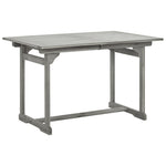 HKH Mesa de Jantar P/ Jardim (120-170)x Acácia Maciça - Cinzento