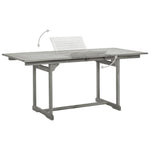 HKH Mesa de Jantar P/ Jardim (120-170)x Acácia Maciça - Cinzento