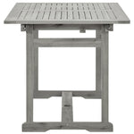 HKH Mesa de Jantar P/ Jardim (120-170)x Acácia Maciça - Cinzento