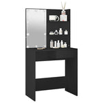 Tocador HKH con luces LED - 74,5x40x141 cm - Negro