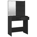 Tocador HKH con luces LED - 74,5x40x141 cm - Negro