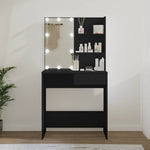 Tocador HKH con luces LED - 74,5x40x141 cm - Negro