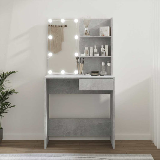 HKH Toucador com Leds em Cimento - 74,5x40x141 Cm - Cinzento