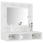 HKH Armario con Espejo y Luces LED - 60x31,5x62 Cm - Blanco