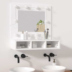 HKH Armario con Espejo y Luces LED - 60x31,5x62 Cm - Blanco