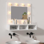 HKH Armario con Espejo y Luces LED - 60x31,5x62 Cm - Blanco