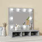 HKH Armário Espelhado com LED em Cimento - 60x31,5x62 Cm - Cinzento