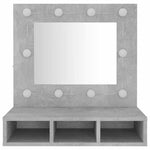 HKH Armário Espelhado com LED em Cimento - 60x31,5x62 Cm - Cinzento