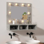 HKH Armário Espelhado com LED em Cimento - 60x31,5x62 Cm - Cinzento