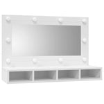 HKH Armário Espelhado com Luzes LED - 90x31,5x62 Cm - Branco