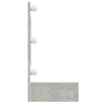 HKH Armario con espejo y luz LED en Cemento - 90x31,5x62 Cm - Gris