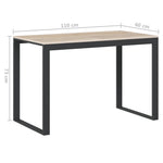 HKH Escritorio para ordenador de madera contrachapada / de roble - Negro