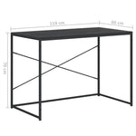 HKH Escritorio de ordenador, derivados de madera - Negro
