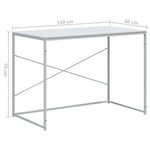 HKH Escritorio para ordenador, madera derivada - Blanco