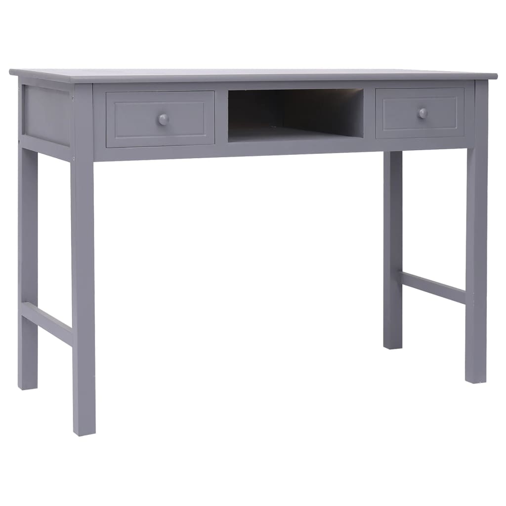 HKH Escritorio Madera de Paulownia en Madera Maciza - Gris