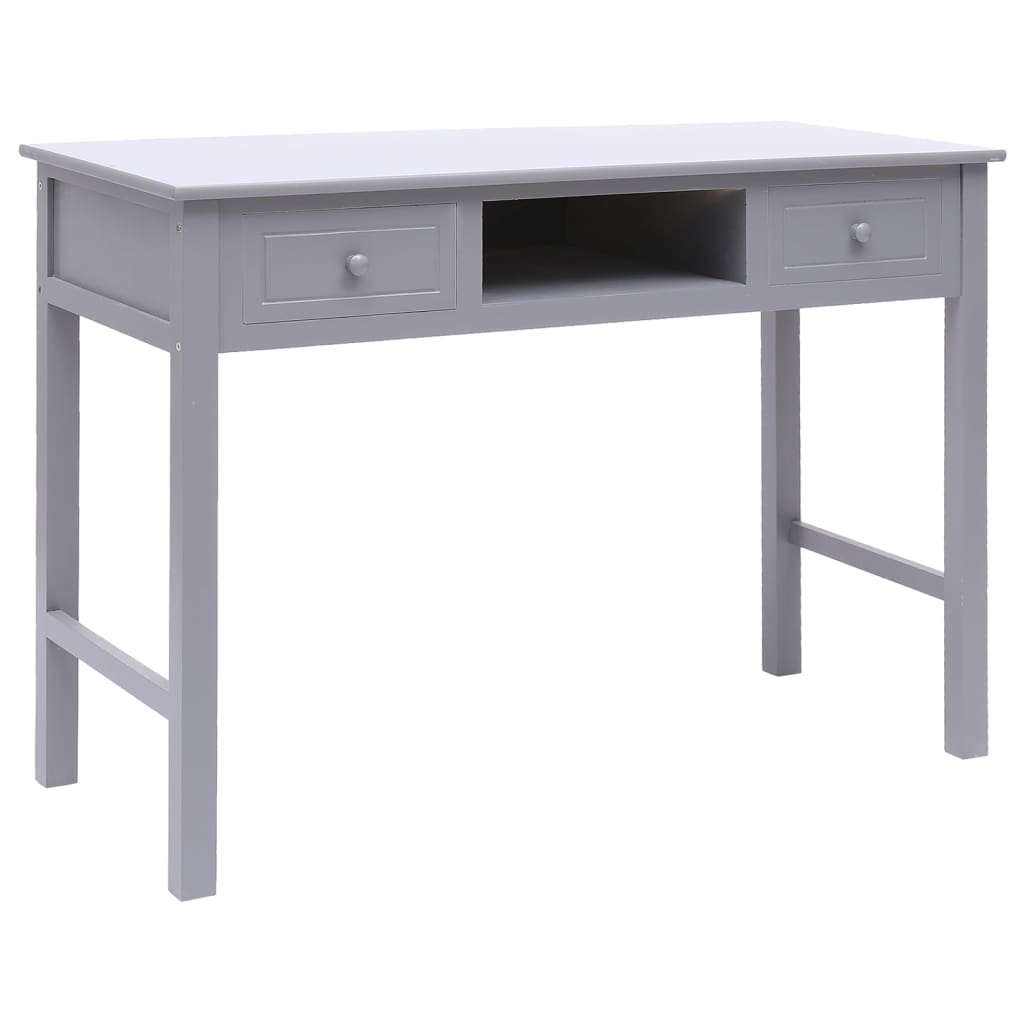 HKH Escritorio Madera de Paulownia en Madera Maciza - Gris