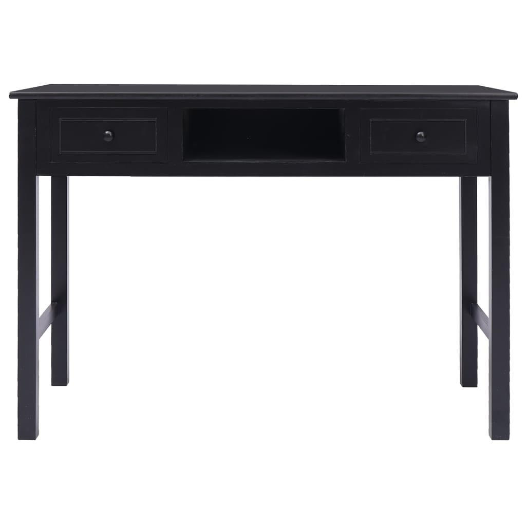 HKH Escritorio Madera de Paulownia en Madera Maciza - Negro