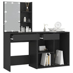 HKH Toucador com Armário e Luzes LED - Preto
