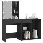 HKH Toucador com Armário e Luzes LED - Preto
