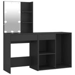 HKH Toucador com Armário e Luzes LED - Preto