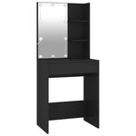 HKH Toucador com Armário e Luzes LED - Preto