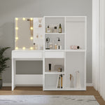 HKH Toucador com 2 Armários e Luzes LED - Branco