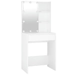 HKH Toucador com 2 Armários e Luzes LED - Branco