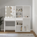 HKH Toucador com 2 Armários e Luzes LED - Branco