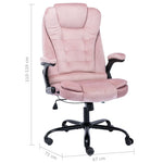 Silla de Oficina HKH de Terciopelo - Rosa