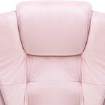 HKH Cadeira de Escritório com  Função de Massagem Veludo - Rosa