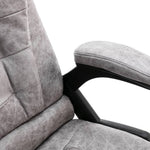 HKH Silla de Oficina de Masaje de Piel Sintética - Gris claro