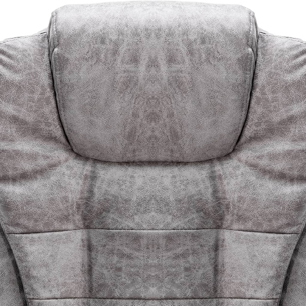 HKH Silla de Oficina de Masaje de Piel Sintética - Gris claro