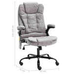 HKH Silla de Oficina de Masaje de Piel Sintética - Gris claro