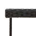 HKH Mesa de Jardim 109x107x74 Cm Vime Pe e Vidro - Preto