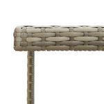HKH Mesa de Jardim 109x107x74 Cm Vime Pe e Vidro - Cinzento