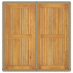HKH Mesa de Jardim 109x107x74 Cm Vime Pe e Acácia Maciça - Bege