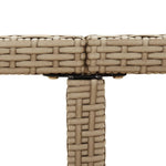 HKH Mesa de Jardim 109x107x74 Cm Vime Pe e Acácia Maciça - Bege