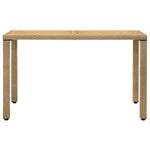 HKH Mesa de Jardim 123x60x74 Cm Vime Pe e Acácia Maciça - Bege