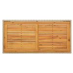 HKH Mesa de Jardim 123x60x74 Cm Vime Pe e Acácia Maciça - Bege