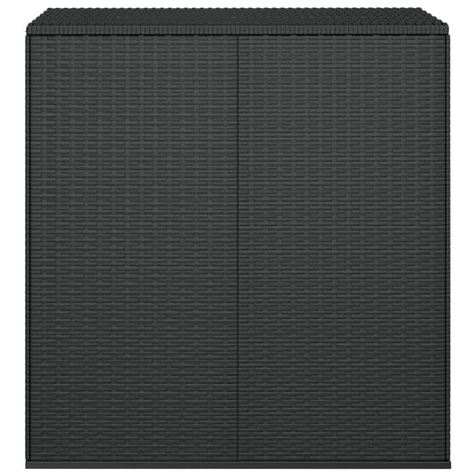 HKH Caixa Para Almofadões De Jardim 100x49x103,5 Cm Vime Pe - Preto