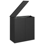 HKH Caixa Para Almofadões De Jardim 100x49x103,5 Cm Vime Pe - Preto
