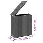 HKH Caixa Para Almofadões De Jardim 100x49x103,5 Cm Vime Pe - Preto
