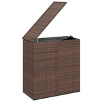 HKH Caixa Para Almofadões De Jardim 100x49x103,5cm Vime Pe Castanho - Marrom