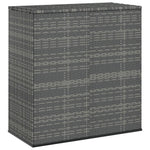 HKH Caixa Para Almofadões De Jardim 100x49x103,5cm Vime Pe - Cinzento