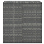 HKH Caixa Para Almofadões De Jardim 100x49x103,5cm Vime Pe - Cinzento