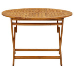 HKH Mesa de Jardim Dobrável 110 Cm Madeira de Acácia Maciça - Marrom