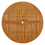 HKH Mesa de Jardim Dobrável 110 Cm Madeira de Acácia Maciça - Marrom