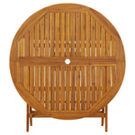 HKH Mesa de Jardim Dobrável 110 Cm Madeira de Acácia Maciça - Marrom