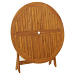 HKH Mesa de Jardim Dobrável 110 Cm Madeira de Acácia Maciça - Marrom